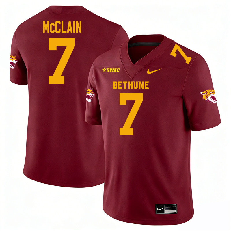 Bethune-Cookman Wildcats #7 Timmy McClain College Football Jerseys,Uniforms-Maroon